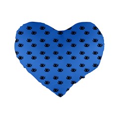 Blue Eyes Standard 16  Premium Heart Shape Cushions by snowwhitegirl