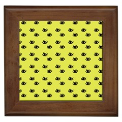 Yellow Eyes Framed Tiles by snowwhitegirl