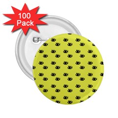 Yellow Eyes 2 25  Buttons (100 Pack)  by snowwhitegirl