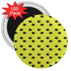 Yellow Eyes 3  Magnets (100 Pack) by snowwhitegirl