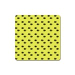 Yellow Eyes Square Magnet Front