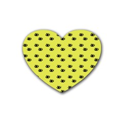 Yellow Eyes Heart Coaster (4 Pack)  by snowwhitegirl