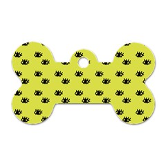 Yellow Eyes Dog Tag Bone (one Side) by snowwhitegirl