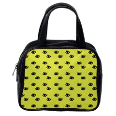 Yellow Eyes Classic Handbag (one Side) by snowwhitegirl