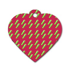 Ice Freeze Pink Pattern Dog Tag Heart (two Sides) by snowwhitegirl