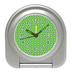 Pattern Green Travel Alarm Clock by Mariart