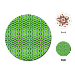 Pattern Green Playing Cards Single Design (round) by Mariart