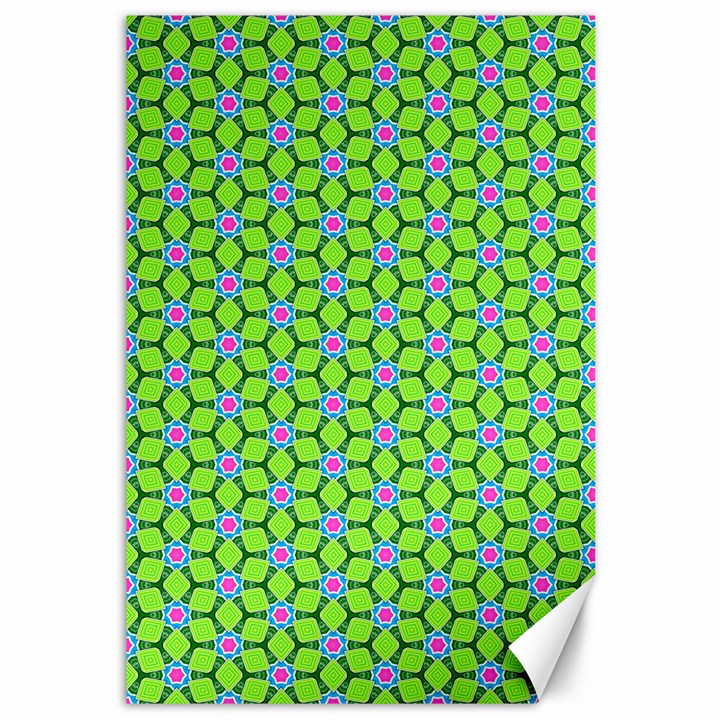 Pattern Green Canvas 12  x 18 