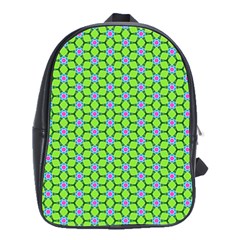 Pattern Green School Bag (large) by Mariart