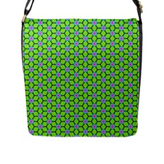 Pattern Green Flap Closure Messenger Bag (l) by Mariart