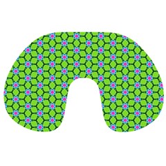 Pattern Green Travel Neck Pillow by Mariart