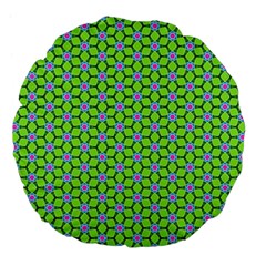 Pattern Green Large 18  Premium Flano Round Cushions by Mariart