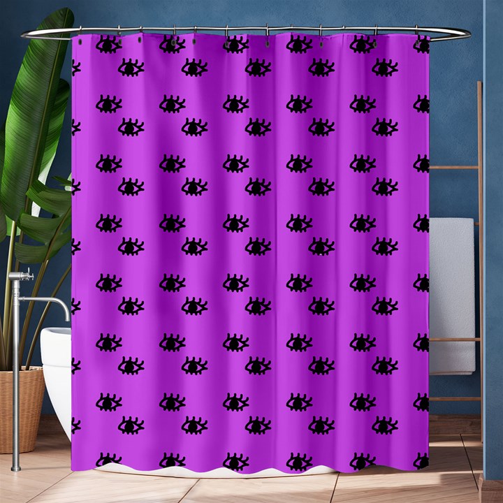 Purple Eyes Shower Curtain 60  x 72  (Medium) 