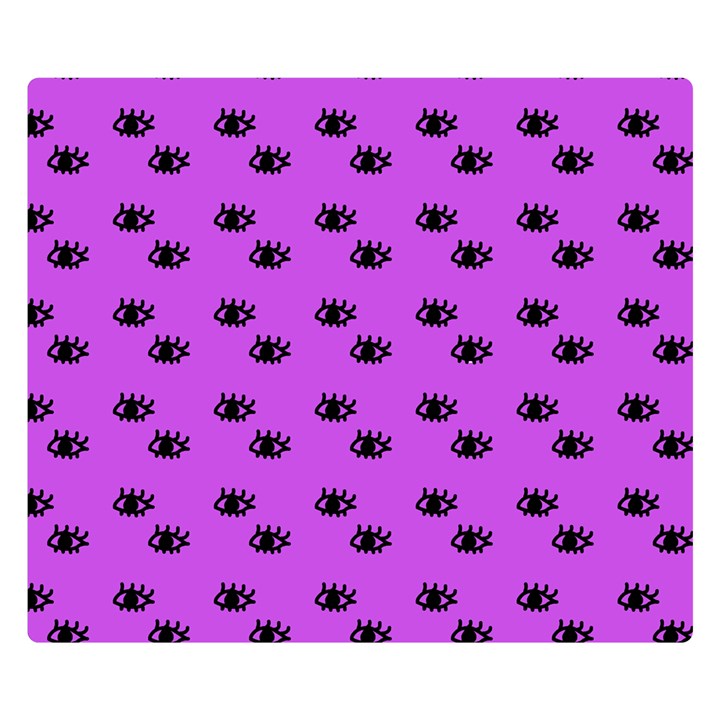 Purple Eyes Double Sided Flano Blanket (Small) 