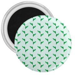 Green Parrot Pattern 3  Magnets by snowwhitegirl