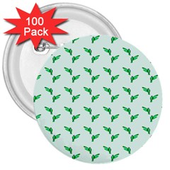 Green Parrot Pattern 3  Buttons (100 Pack)  by snowwhitegirl