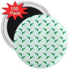 Green Parrot Pattern 3  Magnets (100 Pack) by snowwhitegirl