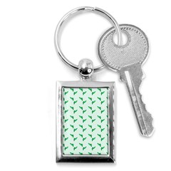 Green Parrot Pattern Key Chain (rectangle) by snowwhitegirl