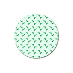 Green Parrot Pattern Magnet 3  (round) by snowwhitegirl