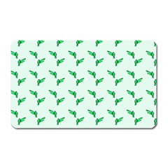 Green Parrot Pattern Magnet (rectangular) by snowwhitegirl