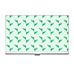 Green Parrot Pattern Business Card Holder by snowwhitegirl