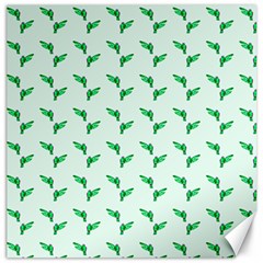 Green Parrot Pattern Canvas 16  X 16  by snowwhitegirl