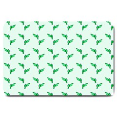 Green Parrot Pattern Large Doormat  by snowwhitegirl