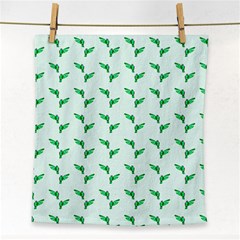 Green Parrot Pattern Face Towel by snowwhitegirl