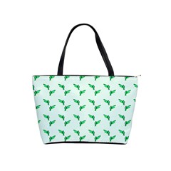 Green Parrot Pattern Classic Shoulder Handbag by snowwhitegirl