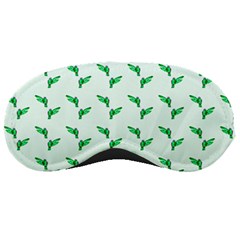 Green Parrot Pattern Sleeping Mask by snowwhitegirl