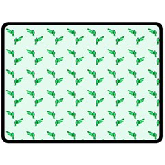 Green Parrot Pattern Fleece Blanket (large)  by snowwhitegirl