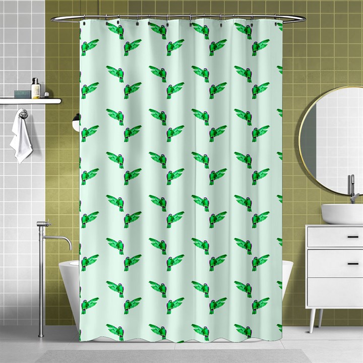 Green Parrot Pattern Shower Curtain 48  x 72  (Small) 