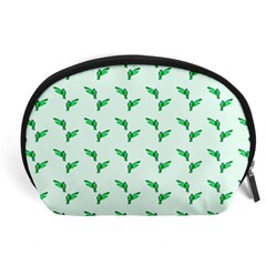 Green Parrot Pattern Accessory Pouch (large)