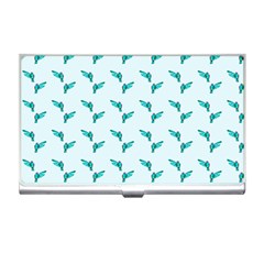 Blue Parrot Pattern Business Card Holder by snowwhitegirl