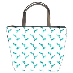 Blue Parrot Pattern Bucket Bag by snowwhitegirl