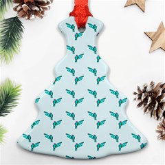 Blue Parrot Pattern Ornament (christmas Tree)  by snowwhitegirl