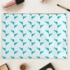 Blue Parrot Pattern Cosmetic Bag (xxl) by snowwhitegirl