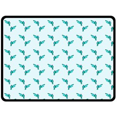 Blue Parrot Pattern Double Sided Fleece Blanket (large)  by snowwhitegirl