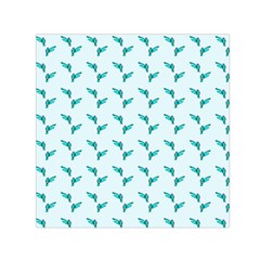 Blue Parrot Pattern Small Satin Scarf (square) by snowwhitegirl