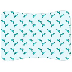 Blue Parrot Pattern Velour Seat Head Rest Cushion by snowwhitegirl