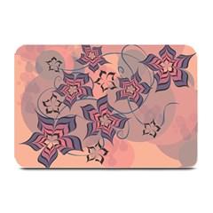 Flowers Orange Purple Warm Plate Mats by Bajindul