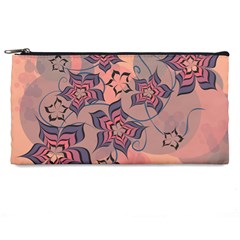 Flowers Orange Purple Warm Pencil Cases by Bajindul