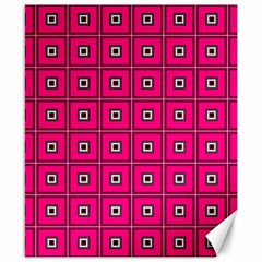 Pink Pattern Squares Canvas 8  X 10  by HermanTelo