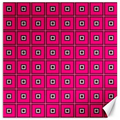 Pink Pattern Squares Canvas 12  X 12 