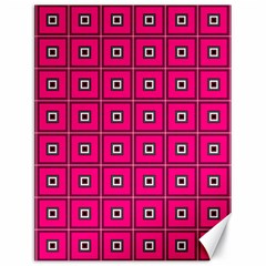 Pink Pattern Squares Canvas 18  X 24 