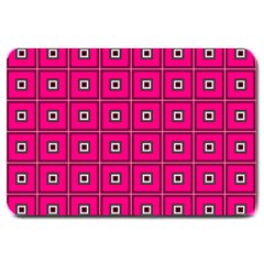 Pink Pattern Squares Large Doormat 