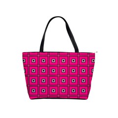 Pink Pattern Squares Classic Shoulder Handbag