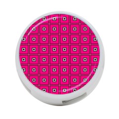 Pink Pattern Squares 4-port Usb Hub (one Side)