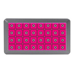 Pink Pattern Squares Memory Card Reader (mini)