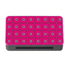 Pink Pattern Squares Memory Card Reader With Cf